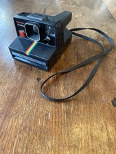 Vintage Polaroid SX-70 OneStep Plus Black Rainbow Stripe Camera