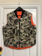 Vintage Walls Reversible Insulated Full Zip Men's L Camo Blaze Orange Vest