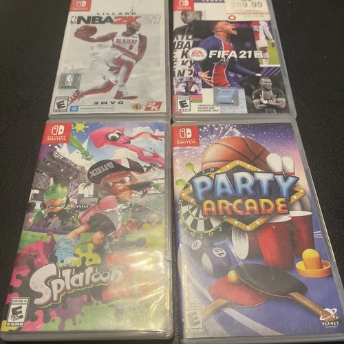 Nintendo Switch Game Lot NBA FIFA Party Arcade Splatoon 2