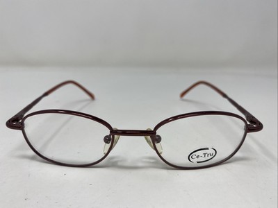 Ce-Tru CE-TRU 447 CLARET 45-18-135 Red Metal Full Rim Eyeglasses Frame PY67