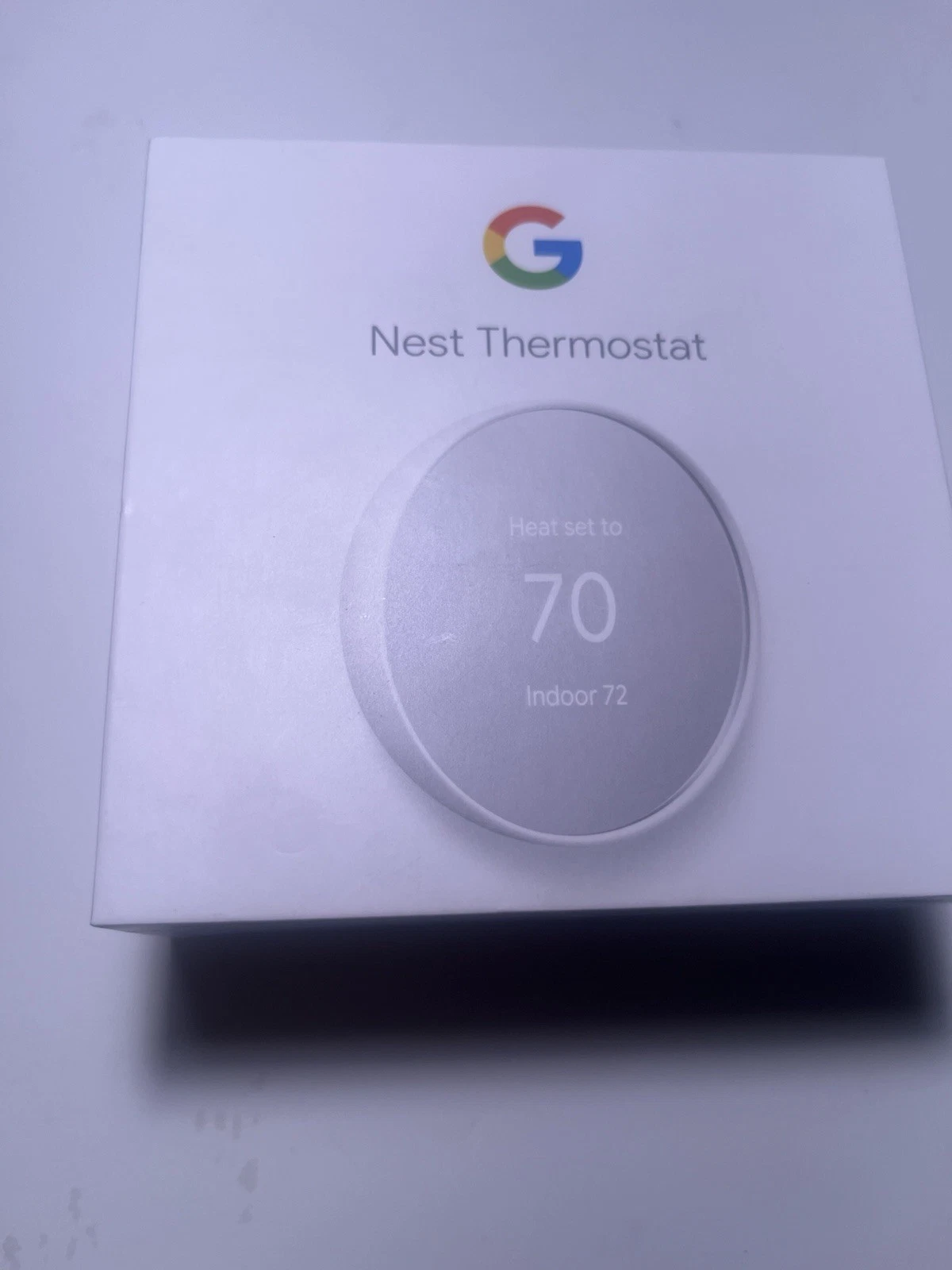 Google Nest Thermostat Model G4CVZ Smart Programmable WiFi Snow Color