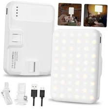 Selfie Light, LED Camera Light Video Lights 60 LED 2200mAh Rechargeable White