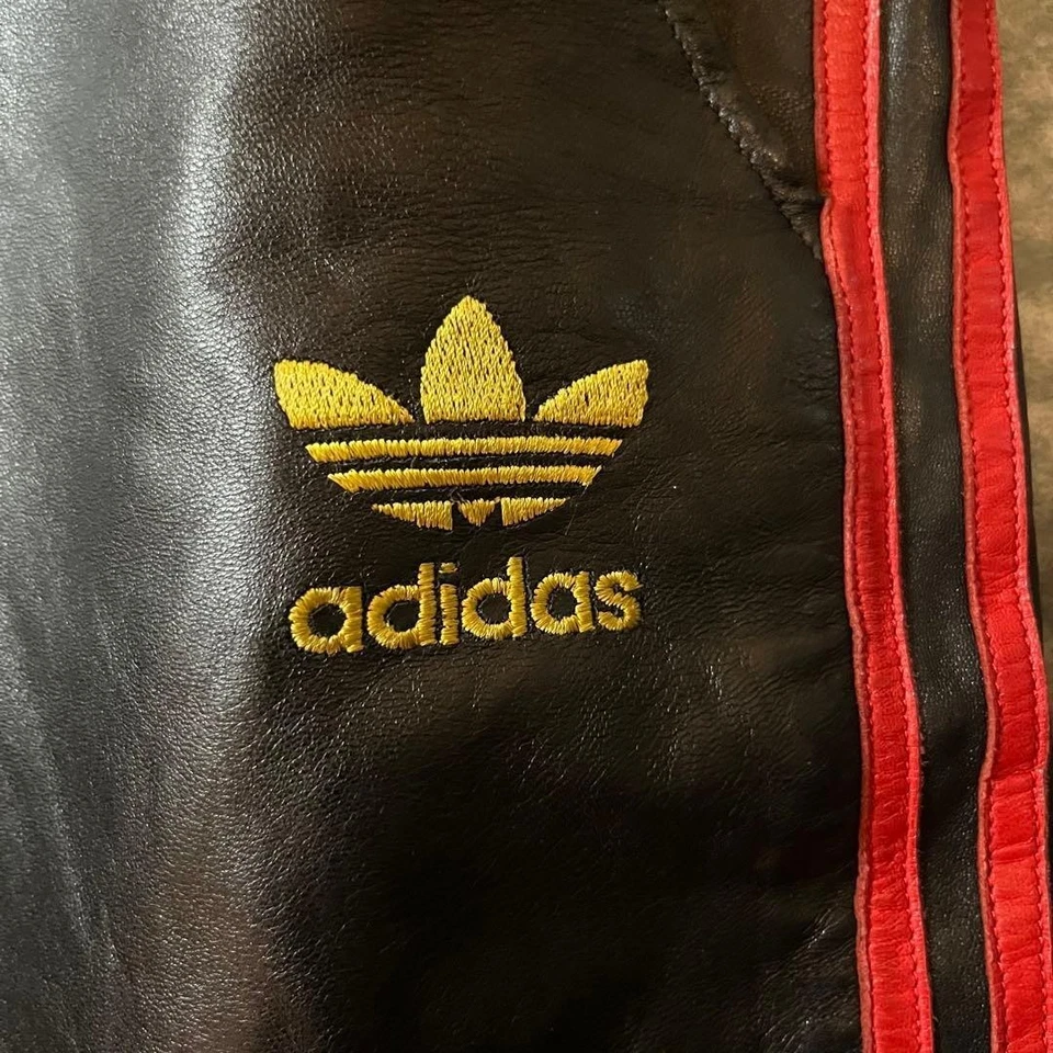 [Super Rare !] Pantalon de survêtement en cuir Adidas étiquette noire,... - Photo 3/4