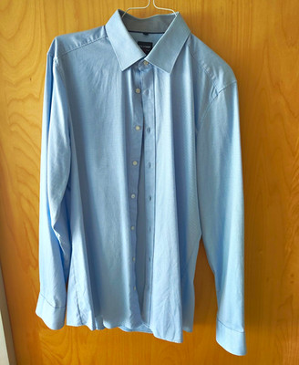 OLYMP Level 5 Five Herrenhemd Body Fit Blau Gr. 41 Langarm Kragen