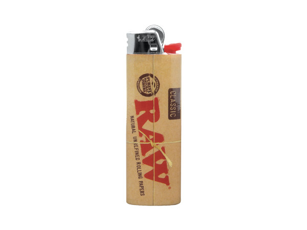 RAW Gift Set &ndash; Tray w/ Lid, 110mm Roller, Tips, BIC Lighter & Case Holder