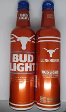 2025 Texas Longhorns football Aluminum 16 oz. Bottle Empty Can Bud Light Beer