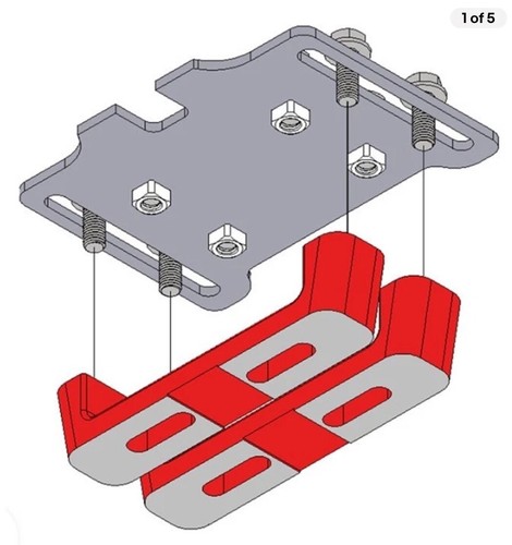 Elsco Flex Mount EA07102 Model A Model B Express EC07100 Elavator Rollenführungen - Bild 1 von 6