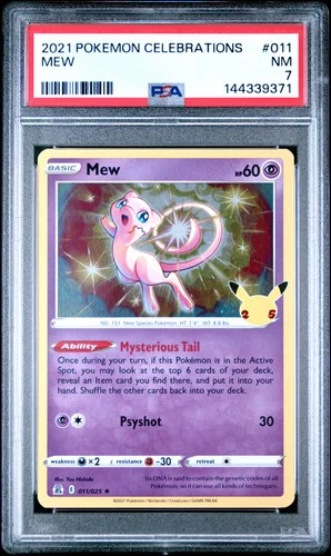 2021 POKEMON CELEBRATIONS #011 MEW PSA 7
