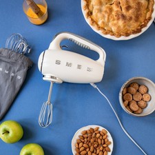 Image of Smeg Hand Mixer 50’s Style Cream Electric Hand Mixer with Accessories HMF01CRUK