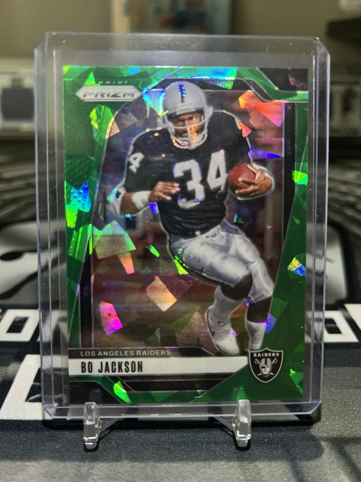 2024 Panini Prizm Bo Jackson #154 Green Ice SSP Oakland Raiders