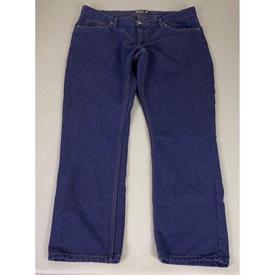 Identic ManDenim Jeans Men's Size 42x32 Straight Leg Dark Blue Denim Jeans EUC