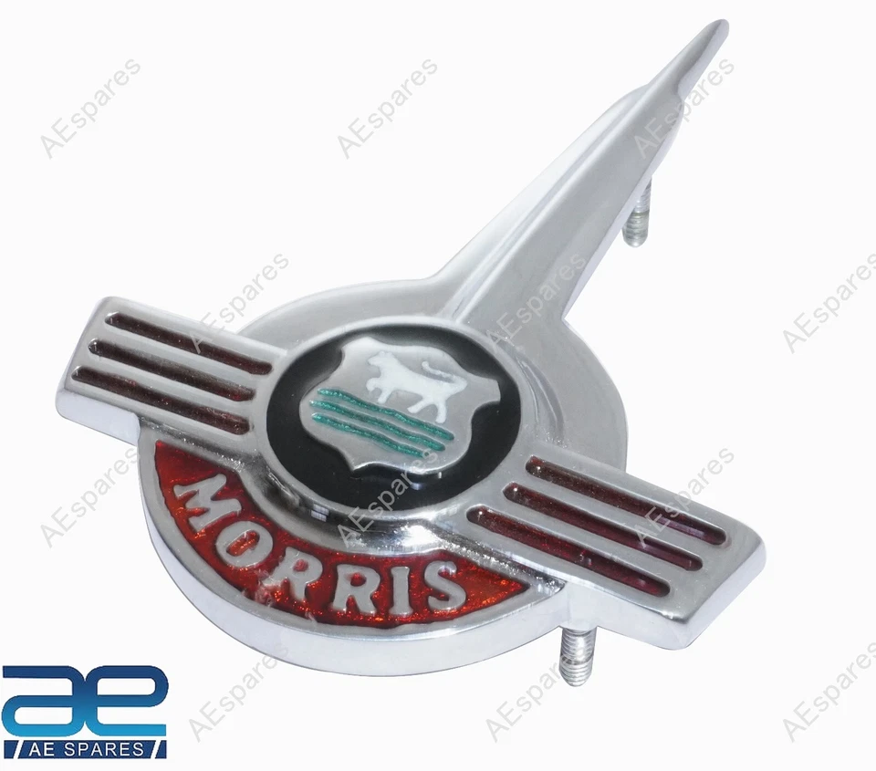For New Morris Minor Bonnet Badge Rare Alloy Chrome - image 3 of 4