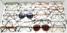 SET of 20 VINTAGE AVIATOR EYEGLASSES FRAMES sport eyewear bulk lot plastic S381
