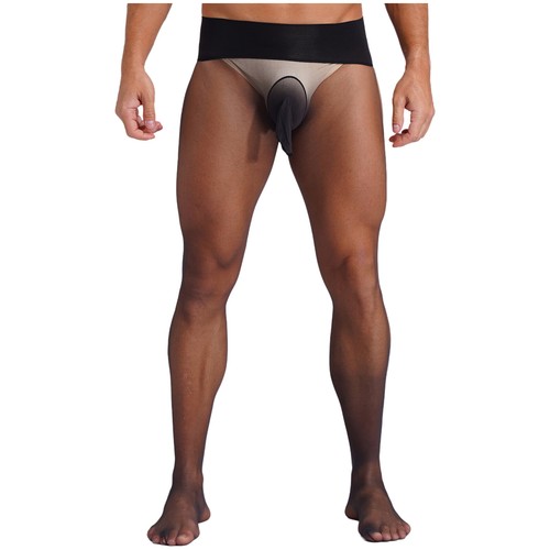 Mens Stockings Seamless Pantyhose High Waist Nightwear Dance Wear Underwear - Picture 10 of 114