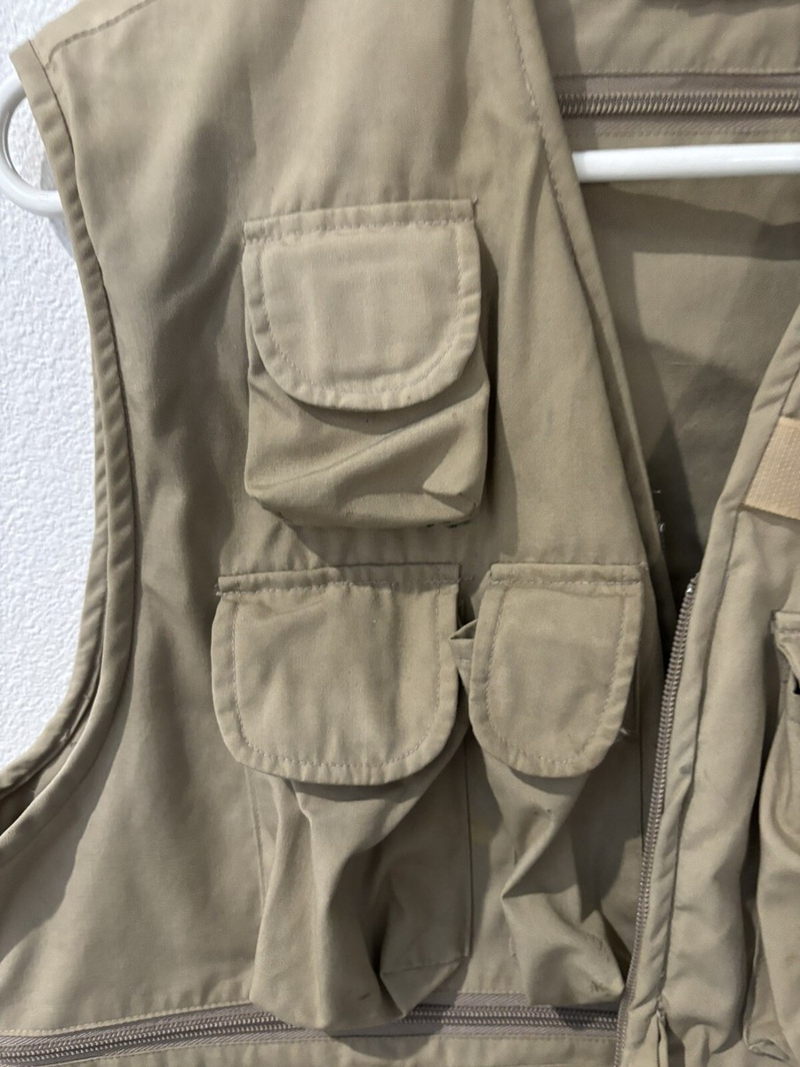 HandDrawn Illustration of a Fishing Vest with Multiple Pockets Stock