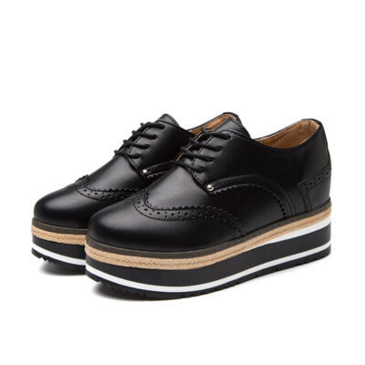 靴 BAUER - ROUND TOE PLATFORM LEATHER SHOES BAUER - ROUND TOE PLATFORM LEATHER SHOES – HARUNOBUMURATA