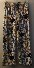 Looney Tunes Pajama Pj Lounge Pants Fleece Small 4-6 Tweety Bird Sylvester Bugs