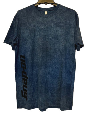 NEW Snap on Tools Men's Blue Short Sleeve T-Shirt Spell out Logo Cotton Blend