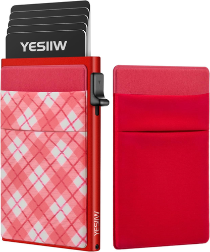 Minimalist Mens Wallet Pop up Card Holder, RFID Blocking , Money Pocket Wallets  - Bild 27 von 27