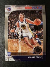Jordan Poole RC Base #223 2019-20 NBA Hoops Premium Stock Rookie