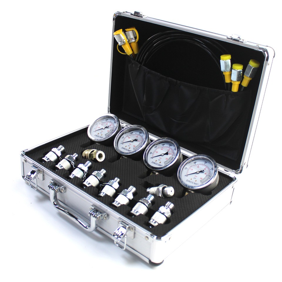 For Cat Komatsu Hydraulic Pressure Test Kit 10/25/40/60Mpa Gauges eBay