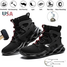 Mens Indestructible Work Boots Waterproof Steel Toe Safety Shoes Hiking Sneaker