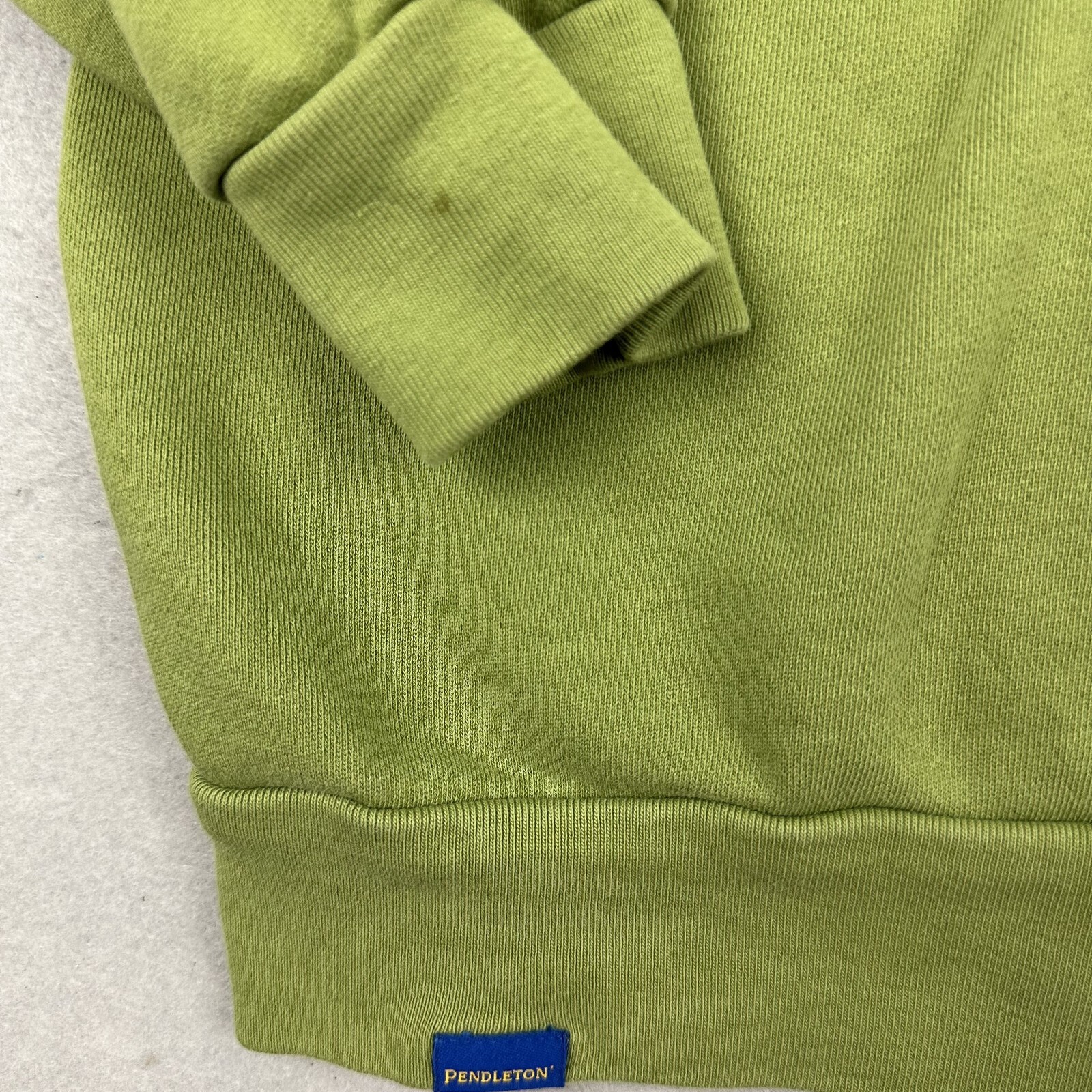 Pendleton Sweater Men Large Green Solid 1/4 Zip P… - image 4