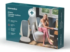 HoMedics Cordless Heated Deep Tissue Shiatsu Massage Cushion with 3 Massage Zone