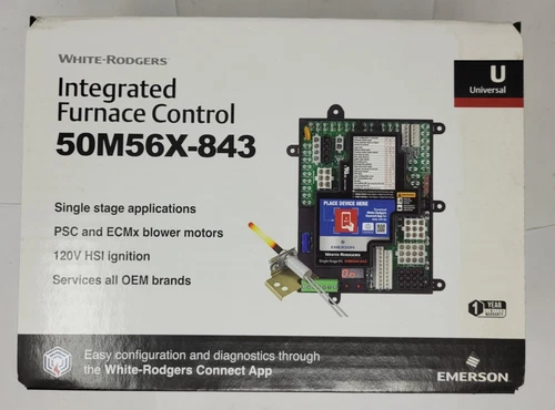 White Rodgers 50M56X-843 Single Stage Universal Integrated Furnace Control Board