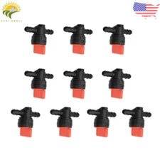 10Pcs 1/4" Straight In-Line Gas Motorcycle Fuel Shut-off/Cut-off Valves Petcock