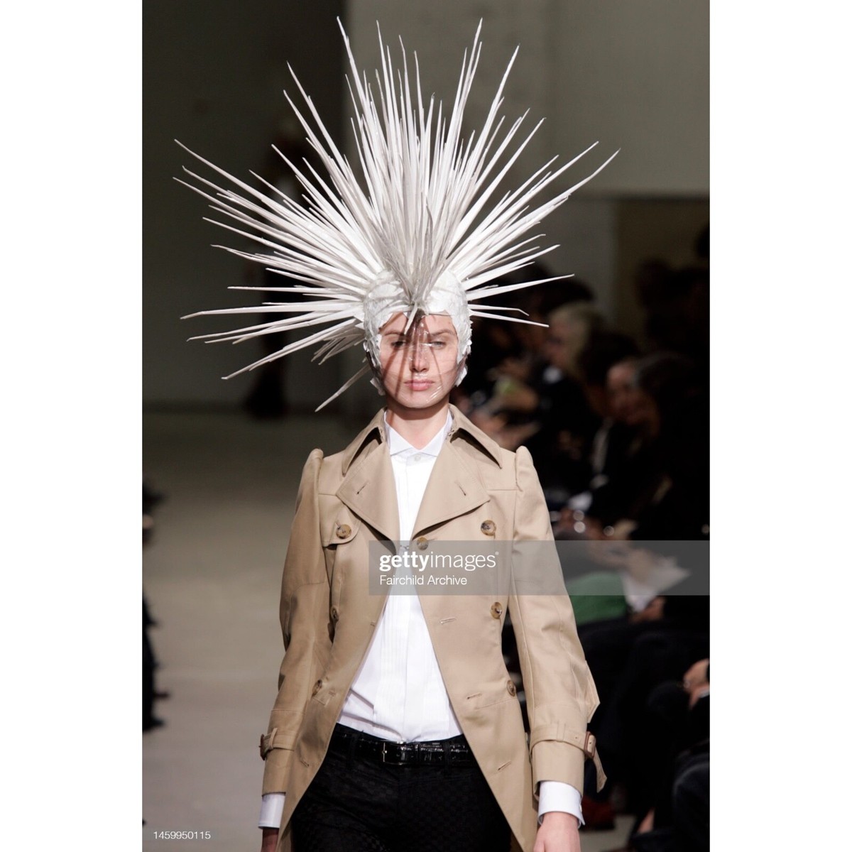 アウターその他 JUNYA WATANABE Women Outer JO J014 WHITE JUNYA WATANABE Spring Summer 2006 Asymmetric Short Trench