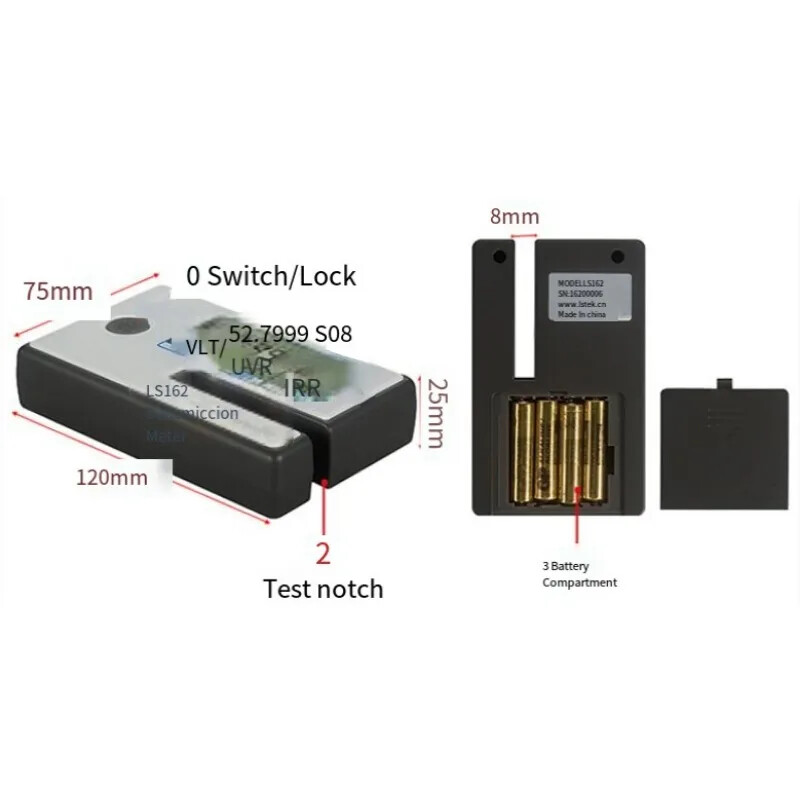 Misuratore Tintometro LS162 Per Vetri - Test Trasmissione Luce UV, IR E VLT - Foto 2