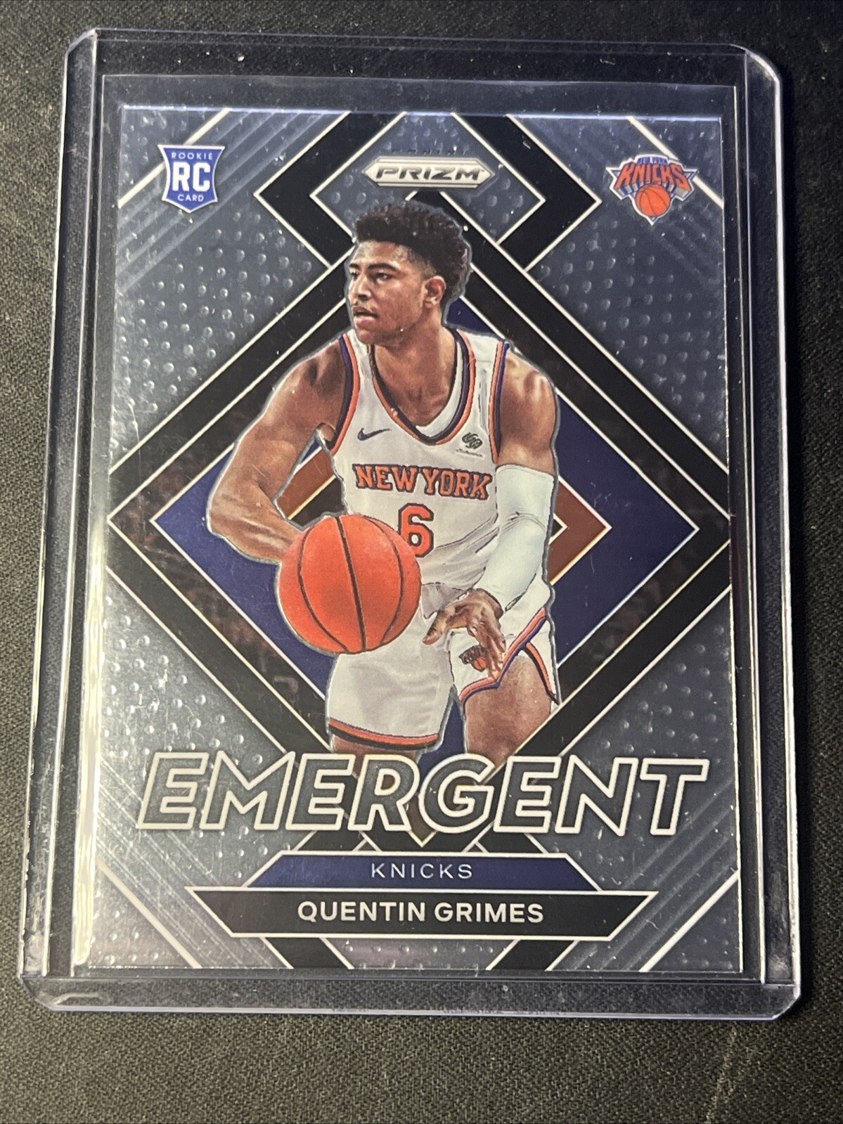 2021-22 Prizm Emergent Quentin Grimes Silver Prizm RC #19 New York Knicks
