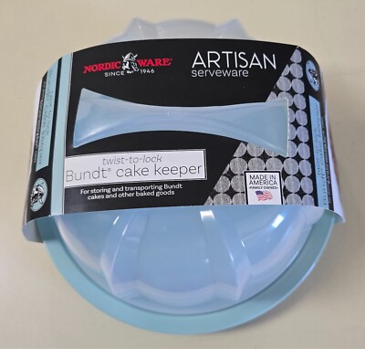 Nordic Ware Naturals Plastic Translucent Bundt Cake Keeper Made In U.S.A.