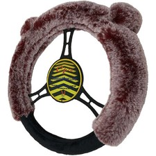 New Redwhite Faux Fur Bear Ears Plush Steering Wheel Cover Truckcar 14.5-15.5 New Redwhite Faux Fur Bear Ears Plush Steering Wheel Cover Truckcar 14.5-15.5