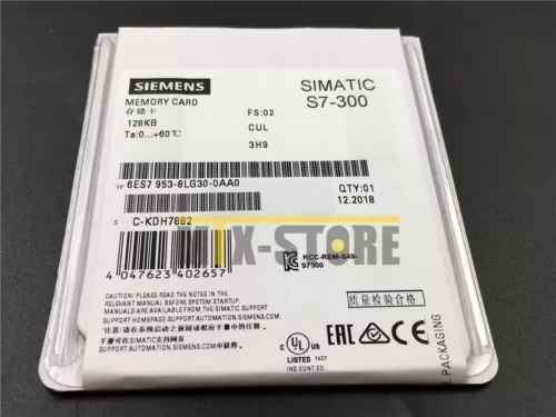 1PCS Unopened New Siemens MEMORY CARD128K 6ES7 953-8LG30-0AA0 6ES7953-8LG30-0AA0