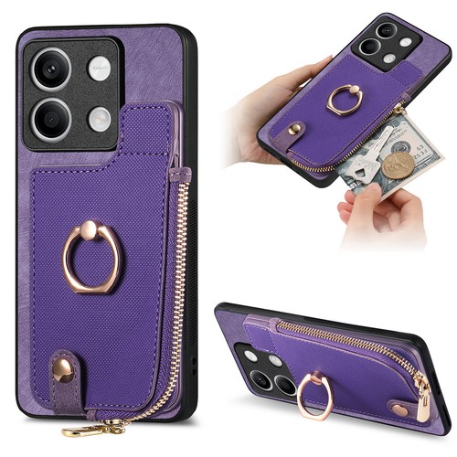 Zip Wallet Card Case Ring Holder Cover for Xiaomi 11T 12T Pro 11 Lite 13 Ultra - Picture 17 of 18