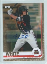 EVAN WHITE 2019 TOPPS PRO DEBUT GOLD AUTO PROSPECT #D 46/50