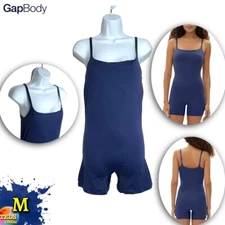 NWOT Gap GapBody Women's M Super Stretch Shorty Bodysuit GPW01330 Blue $63