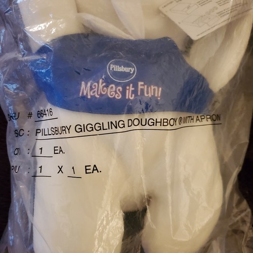 VINTAGE VERSIEGELT PILLSBURY KICHERNDE TEIGJUNGENSCHÜRZE 1998 STOFFTIER PLÜSCHTIER 15 ZOLL DAKIN  - Bild 7 von 9