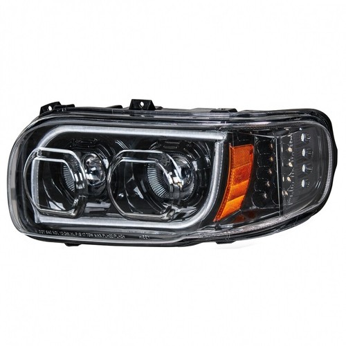 2008+ Peterbilt 388/389 Full LED Headlight w/ Position/Turn - Blackout - Driver - Picture 3 of 9