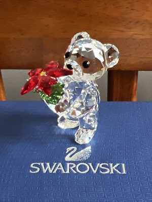 スワロフスキー　ポインセチア　クリスベア　2012 置物 スワロフスキー クリスマスベア 2012年限定 ポインセチア - メルカリ