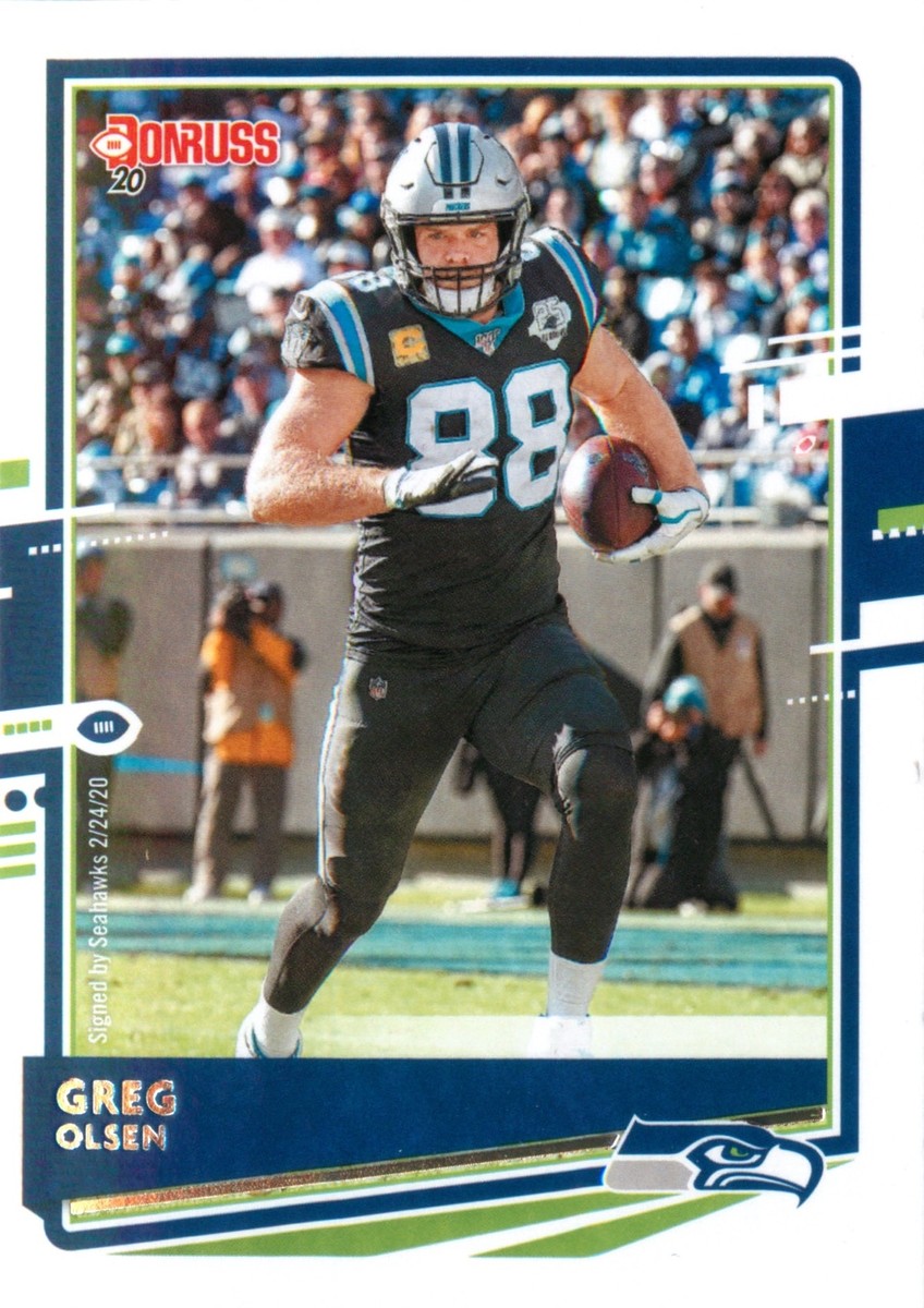 Greg Olsen 2020 Donruss Football NFL Base Card #52 Seattle Seahawks
