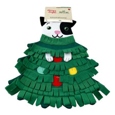 Merry  Bright Snuffle Mat Puzzle Cat Toy Christmas Tree