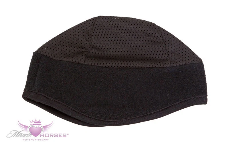 Back on Track Helmmütze f. Reithelm Stirnband mit Netz schwarz Welltex® Gr. S-XL