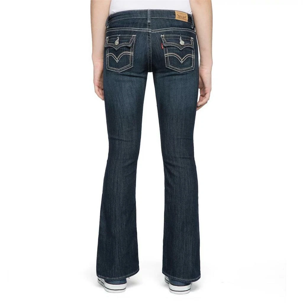 Levi s 715 Thick Stitch Bootcut Adjustable Waist Stretch Jeans 10