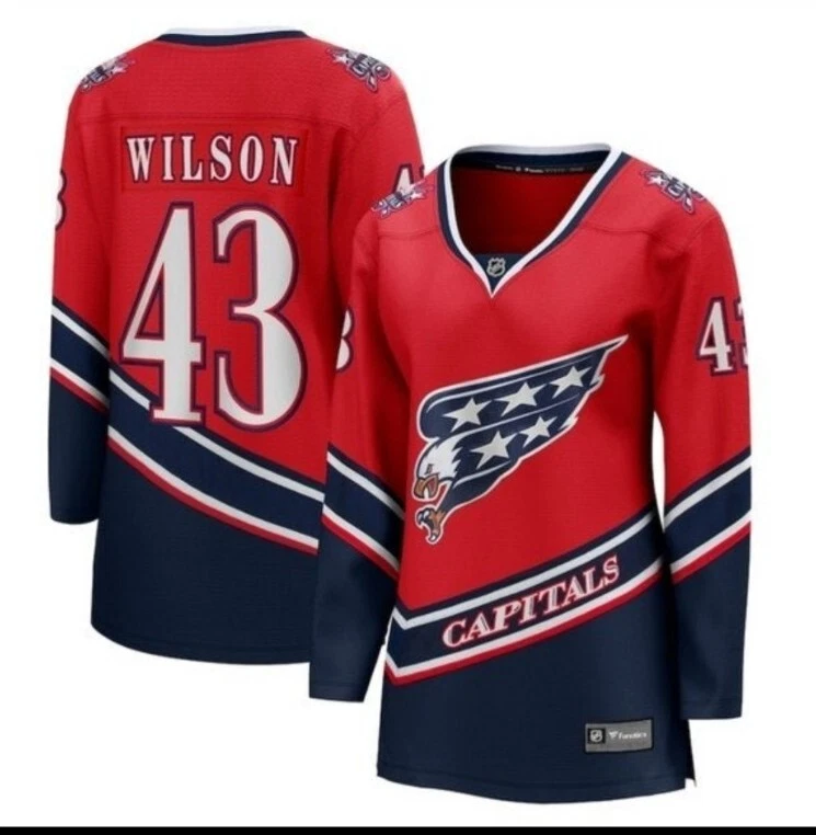 TOM WILSON WASHINGTON CAPITALS FANATICS REVERSE RETRO HOCKEY JERSEY WOMANS  XXL