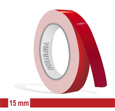 ZIERSTREIFEN 15mm karmin rot  GLANZ 10m Auto DUNKEL DIY Stripe Boot 1,5cm Dekor