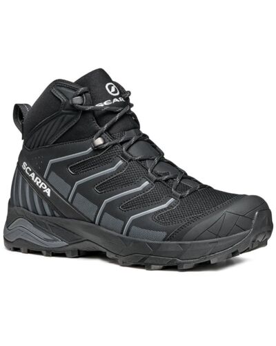 Scarpa Maverick Mid GTX Gore-Tex Men's Trekking/Fast Hiking Boots, Black/Gray - Afbeelding 1 van 8
