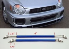 Blue 4" Adjustable Rod Support for Toyota Scion Bumper Lip Diffuser Spoiler